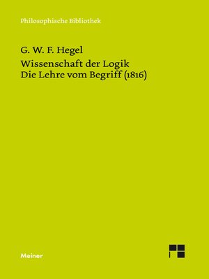 cover image of Wissenschaft der Logik. Zweiter Band